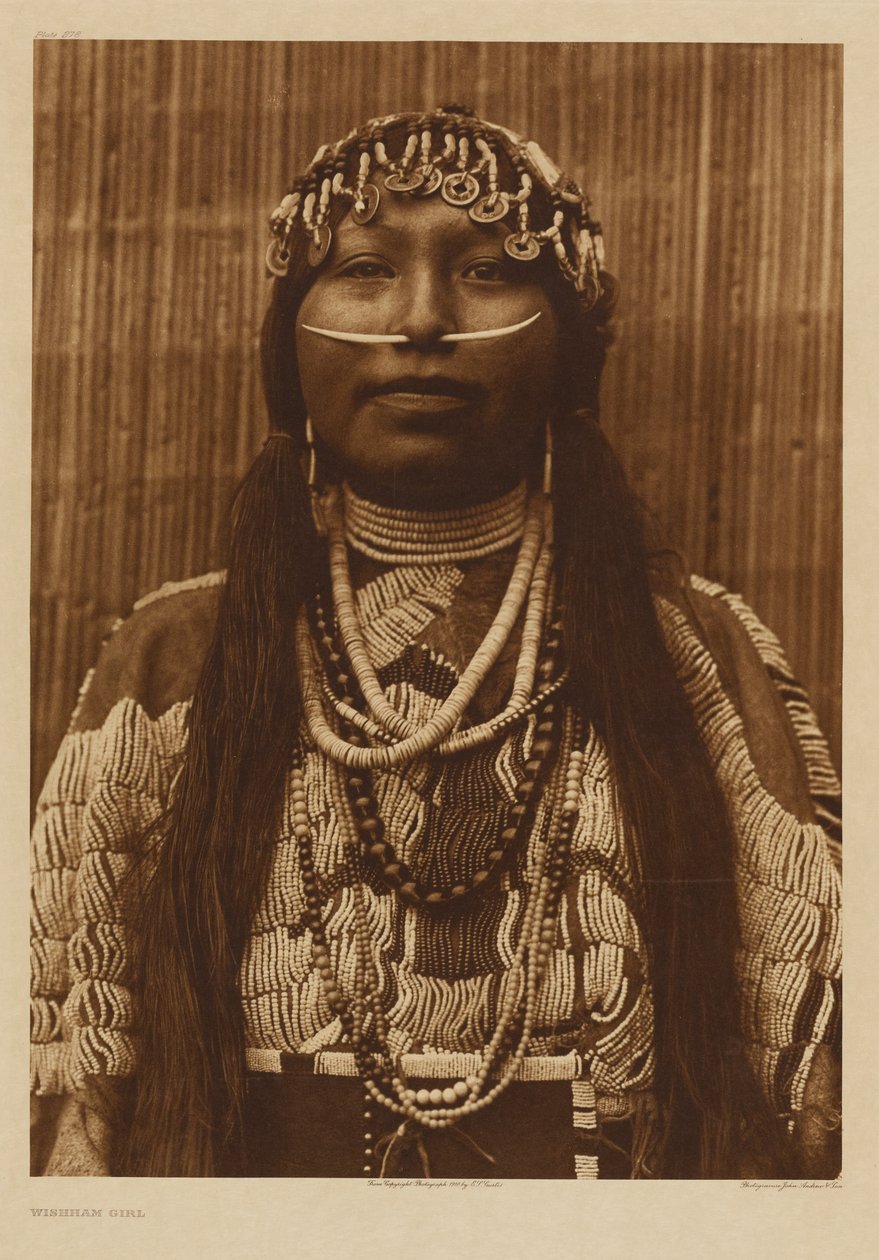 [Uma jovem da tribo Chinook] de Edward S. Curtis