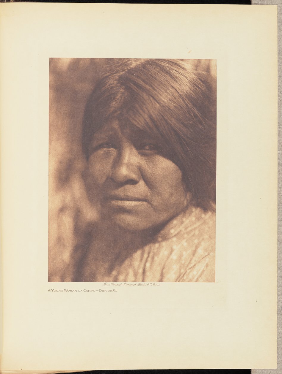 Uma jovem de Campo - Diegueño de Edward S. Curtis