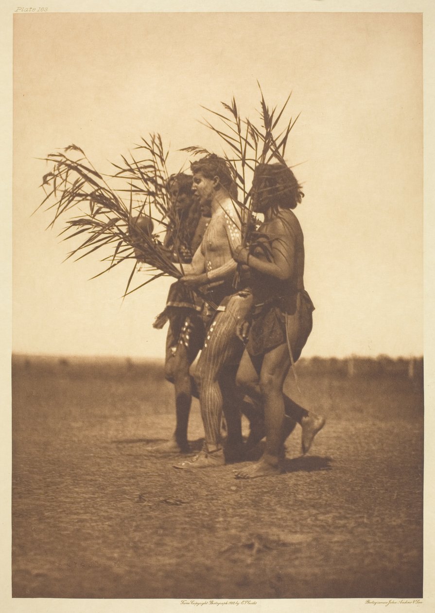 Cerimónia de medicina Arikara - os Patos de Edward S. Curtis