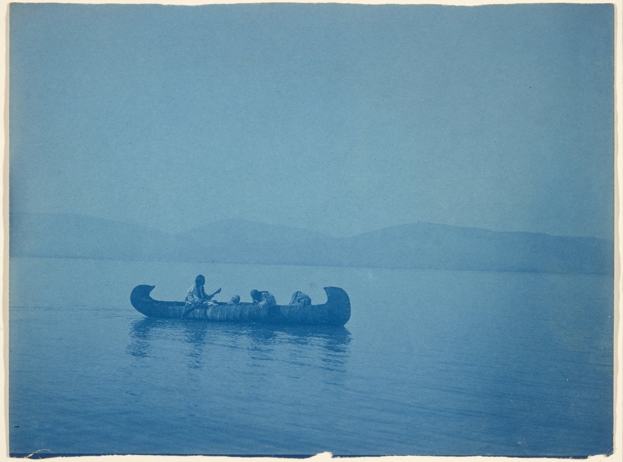 Travessia do lago - Kutenai de Edward S. Curtis