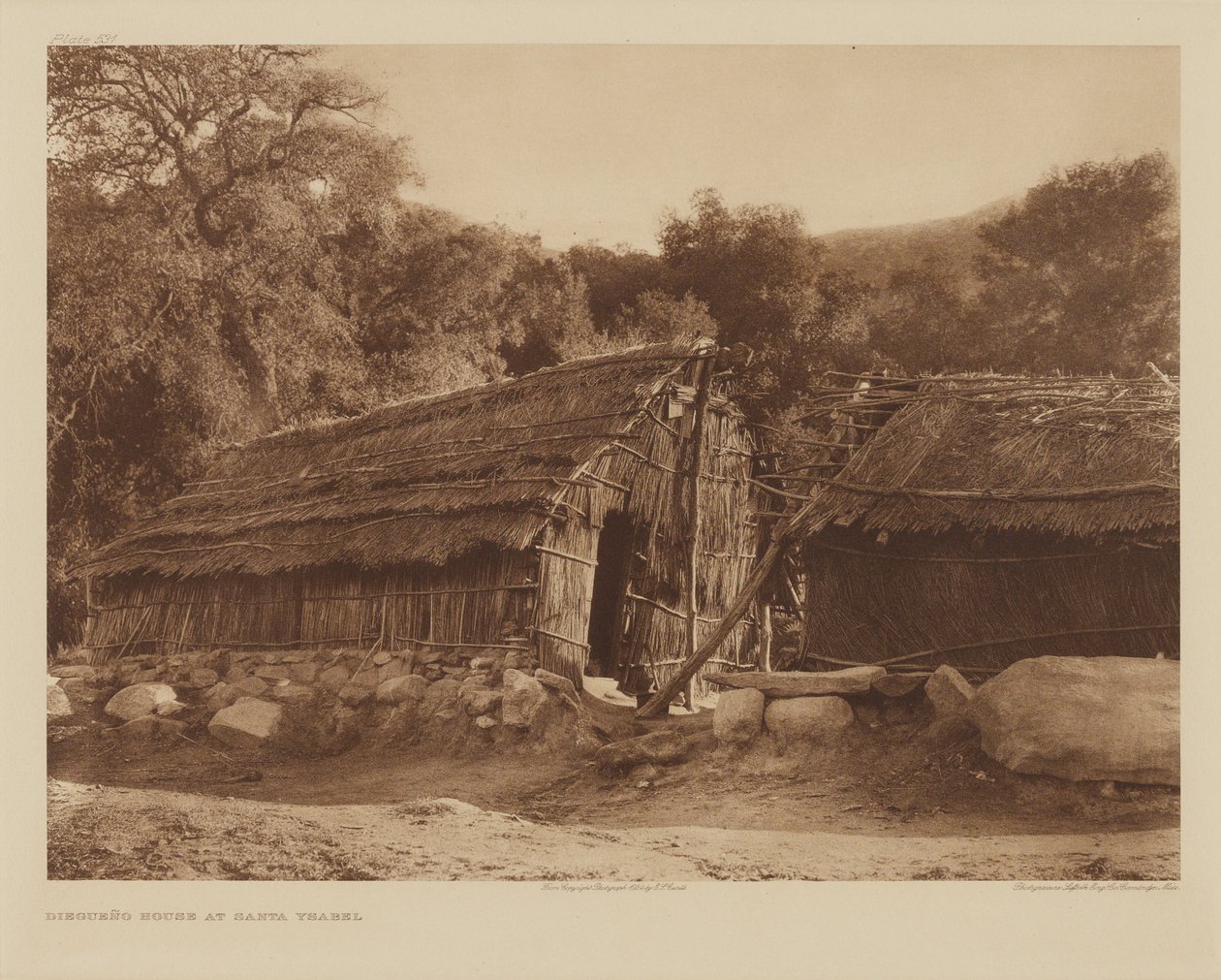Casa Diegueño em Santa Ysabel de Edward S. Curtis