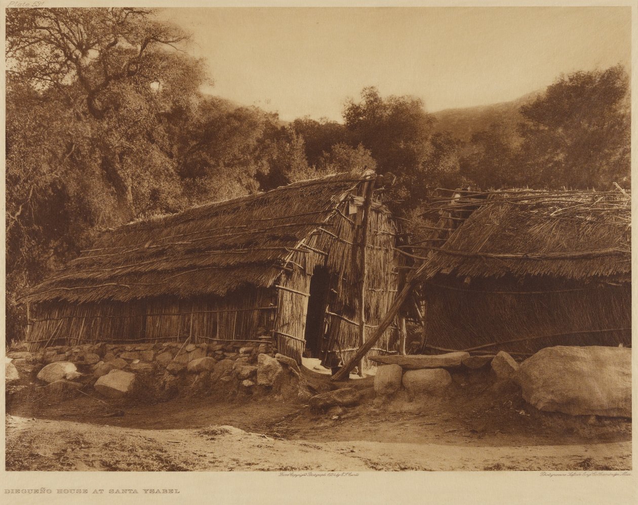 Casa Diegueño em Santa Ysabel de Edward S. Curtis