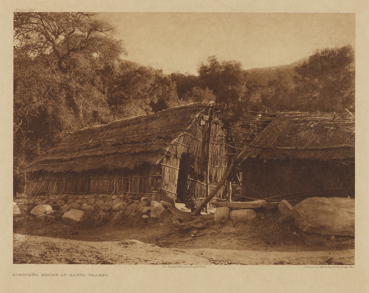 Casa Diegueño em Santa Ysabel de Edward S. Curtis
