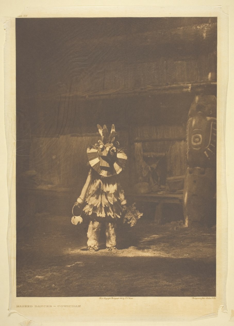 Dançarino Mascarado - Cowichan de Edward S. Curtis