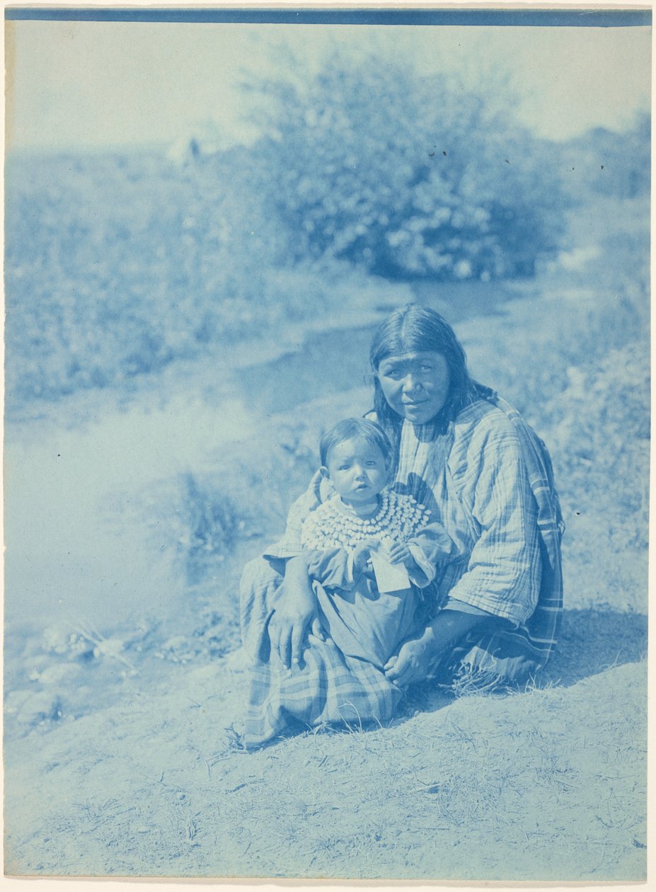 Mãe e filho - Arapaho de Edward S. Curtis