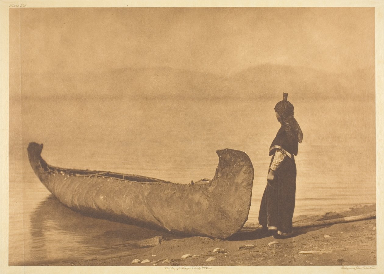 Na margem do lago - Kutenai de Edward S. Curtis
