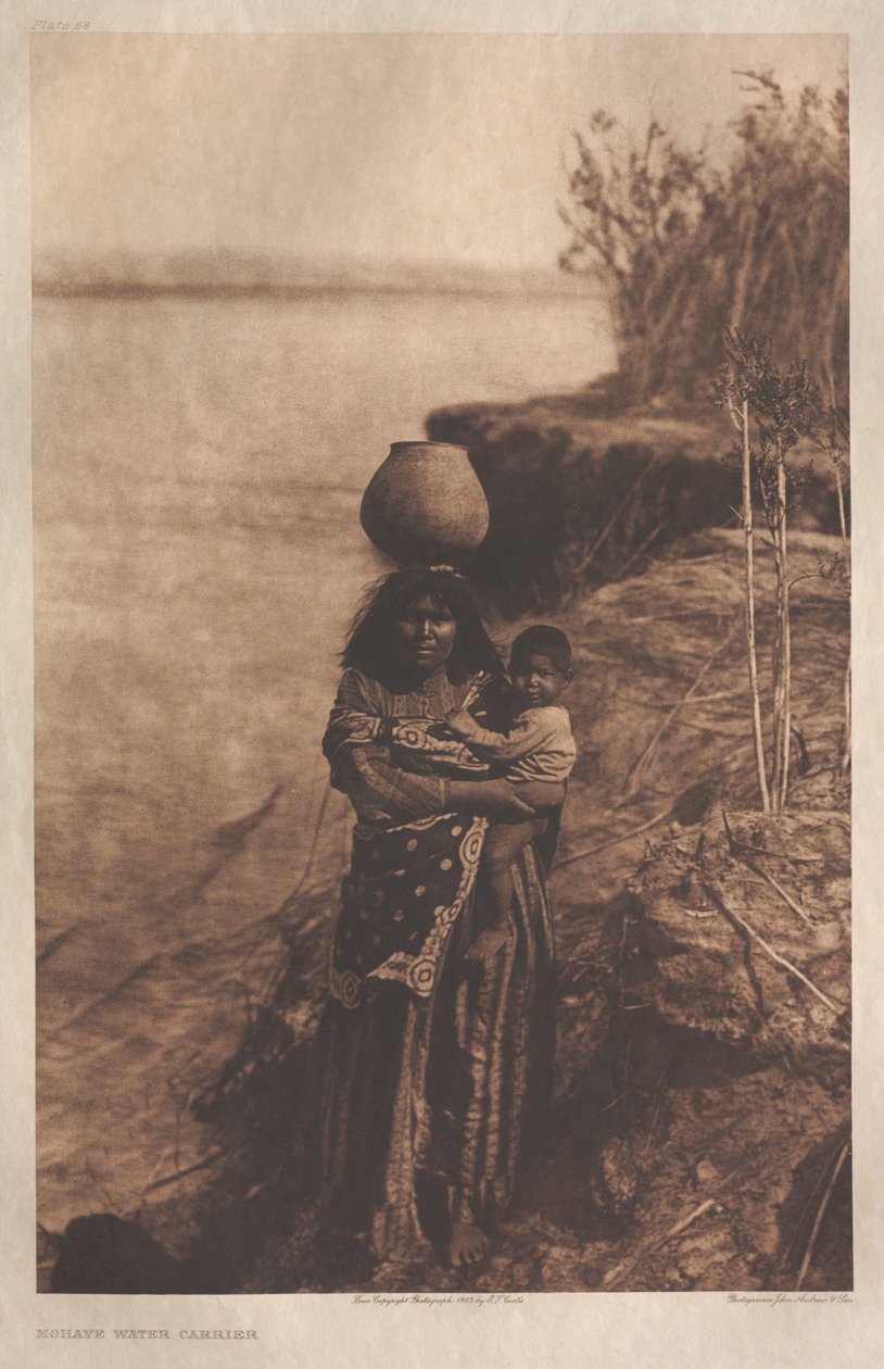 Portfolio II, Chapa 58: Transportador de água de Mohave de Edward S. Curtis