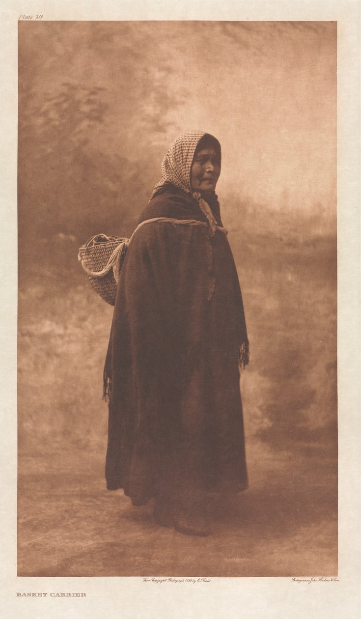 Portfólio IX, Placa 311: Portador de Cesta de Edward S. Curtis