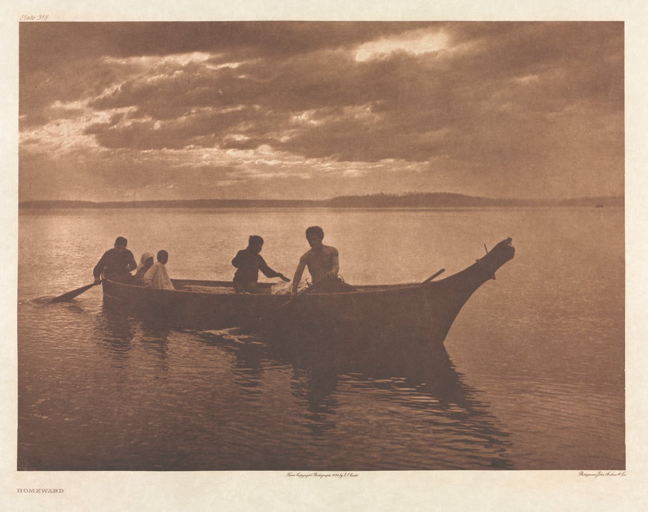 Portfólio IX, Placa 318: Homeward de Edward S. Curtis