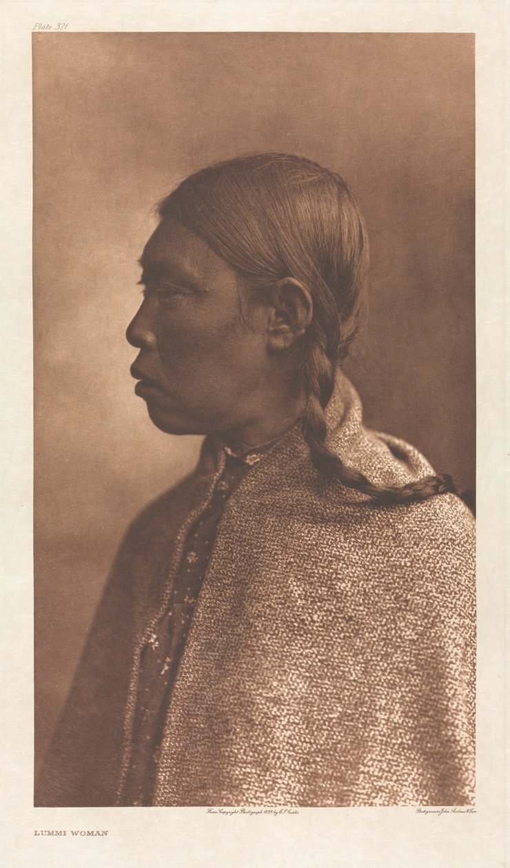 Portfólio IX, Placa 321: Mulher Lummi de Edward S. Curtis
