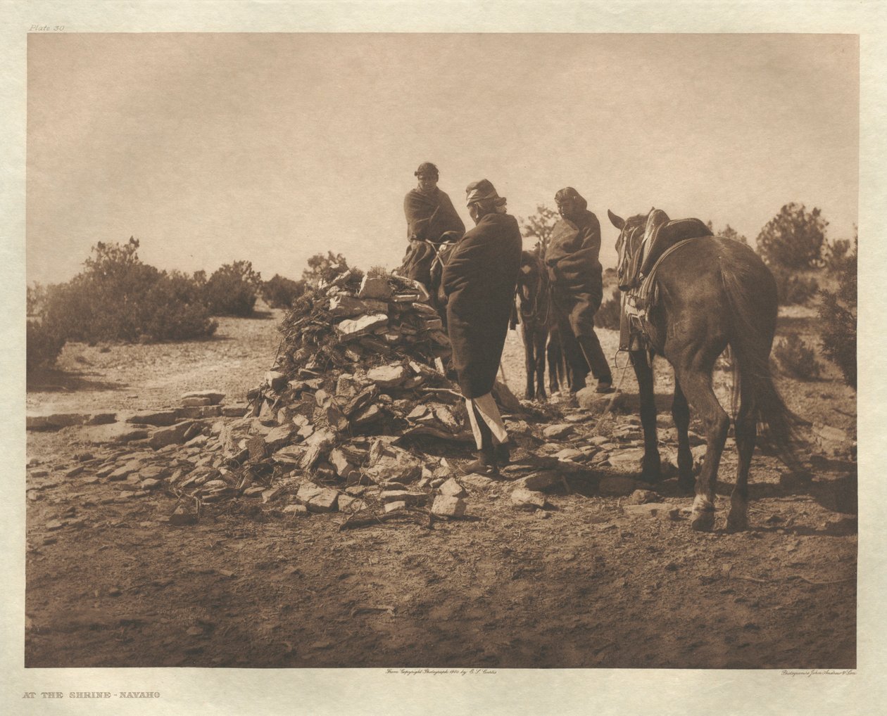 Portfólio I, Placa 30: No Santuário-Navaho de Edward S. Curtis