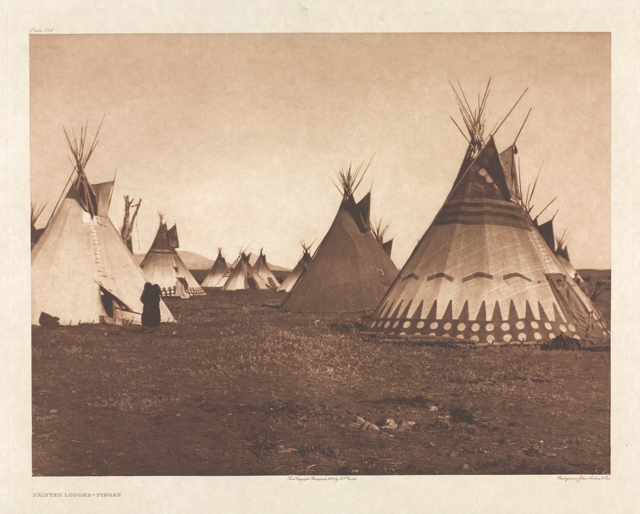 Portfólio VI, Ilustração 186: Lojas Pintadas - Piegan de Edward S. Curtis