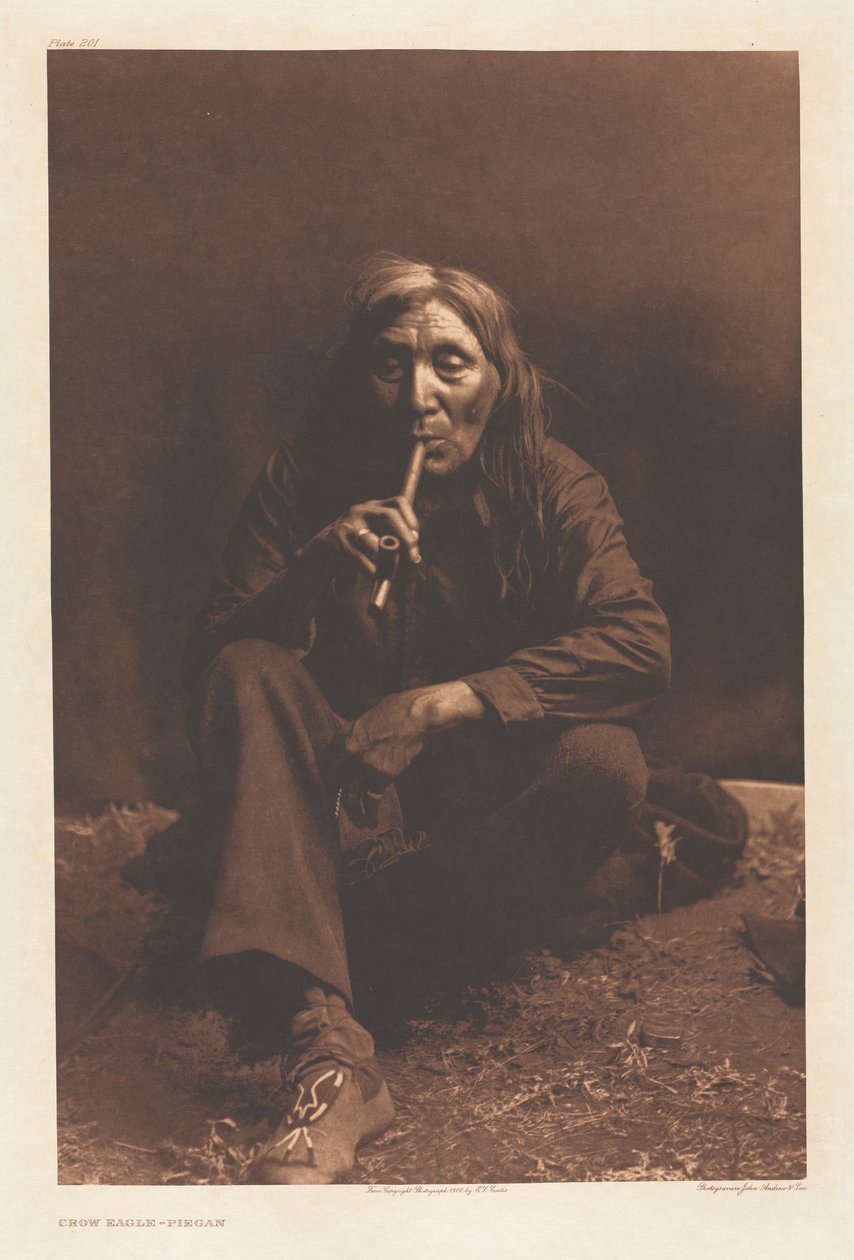 Portfólio VI, Placa 201: Crow Eagle--Piegan de Edward S. Curtis