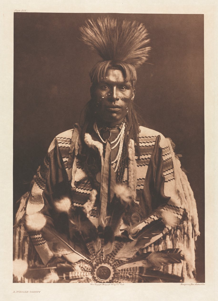Portfólio VI, Placa 208: A Piegan Dandy de Edward S. Curtis