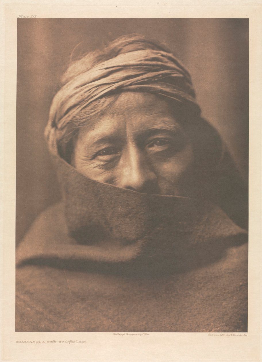 Portfolio XVII, Plate 612: Waíhusiwa, A Zuñi Kyáqimâssi de Edward S. Curtis