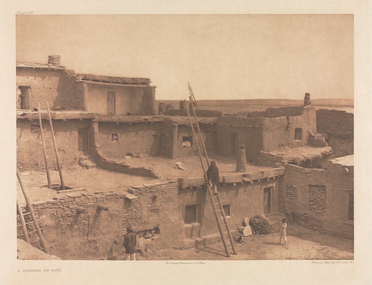 Portfolio XVII, Chapa 615: Um canto de Zuñi de Edward S. Curtis