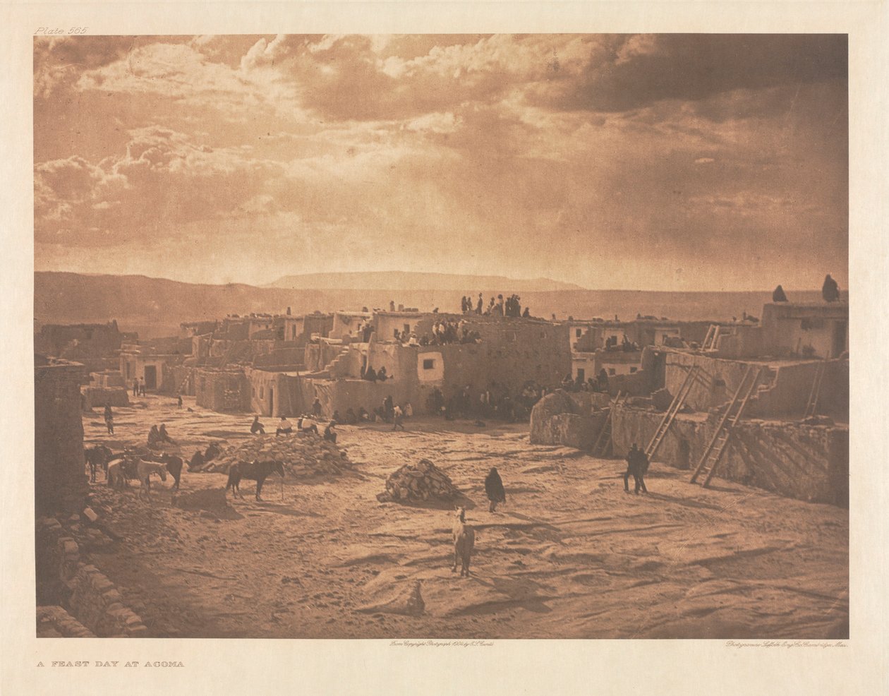 Portfolio XVI, Placa 565: Um dia de festa em Acoma de Edward S. Curtis