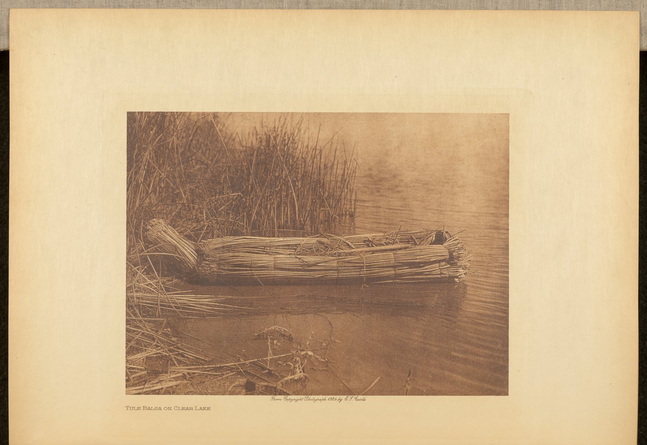 Venha para Balsa em Clear Lake de Edward S. Curtis