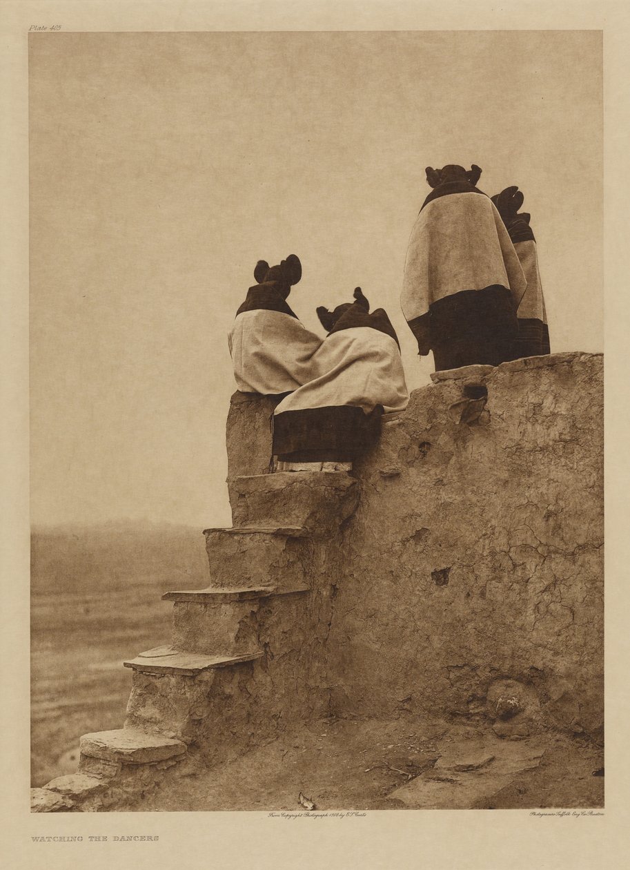 A observar os dançarinos de Edward S. Curtis
