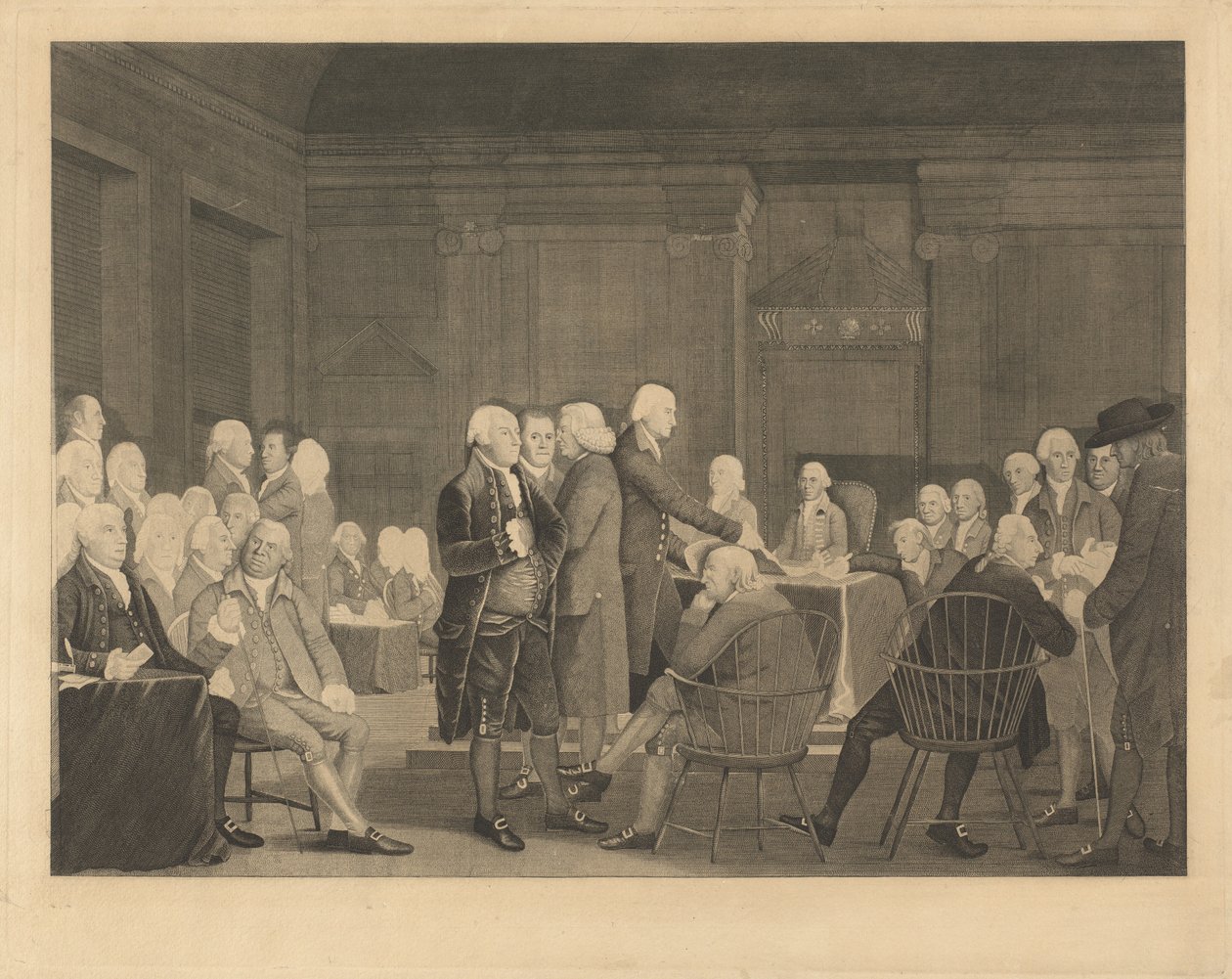 Independência de votação do Congresso de Edward Savage, after Robert Edge Pine
