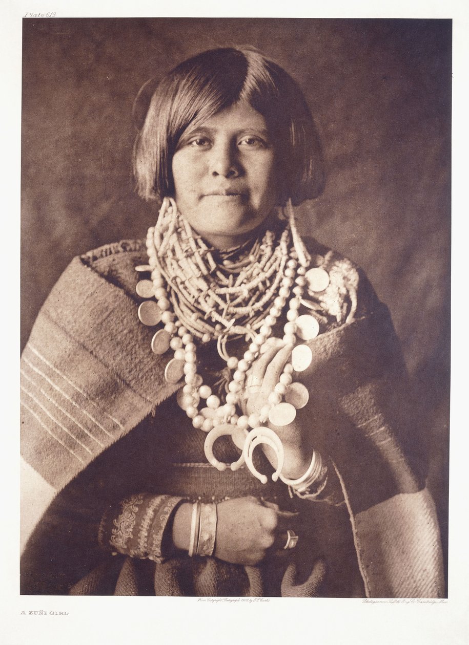 Uma rapariga Zuni de Edward Sheriff Curtis