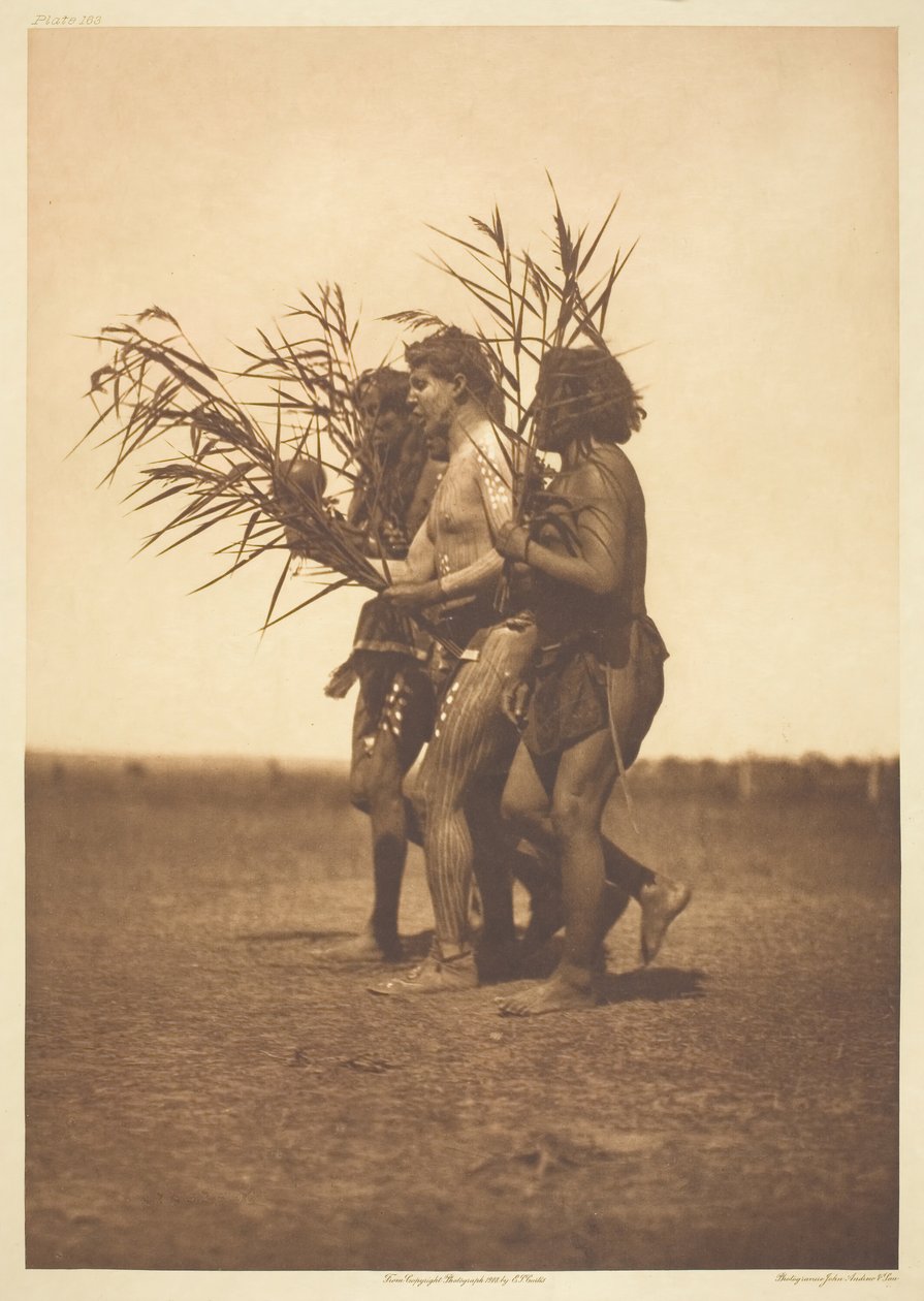 Cerimônia de Medicina Arikara - os Patos, 1908. de Edward Sheriff Curtis