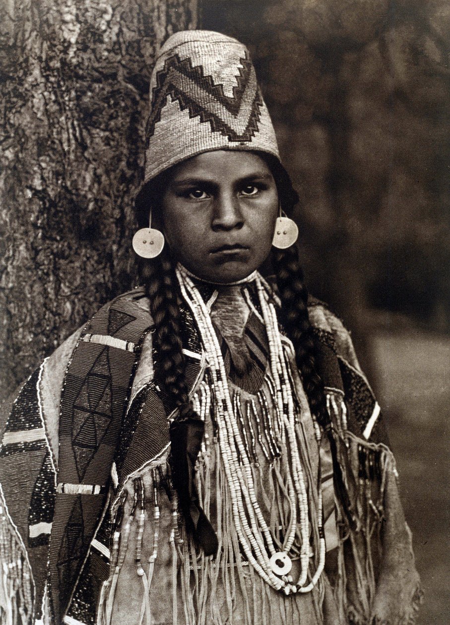 Índio da América: Retrato de uma menina Umatilla de Edward Sheriff Curtis
