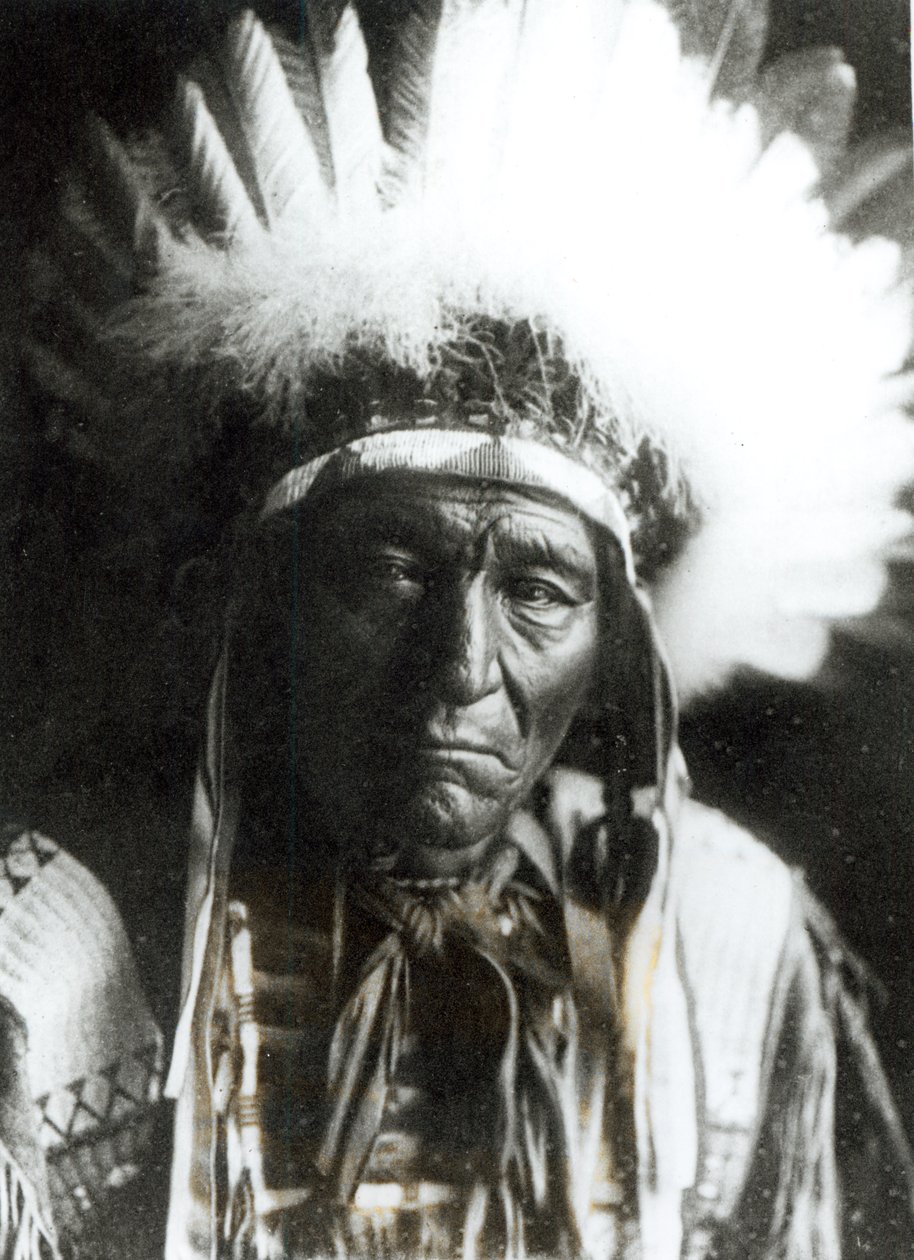 Pluma de Ferro - Ogalala, Nativo Americano de Edward Sheriff Curtis
