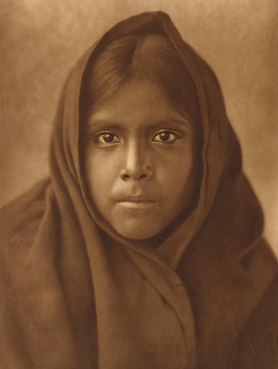 Qahatika Girl, c.1907 (fotogravura de grande formato) de Edward Sheriff Curtis