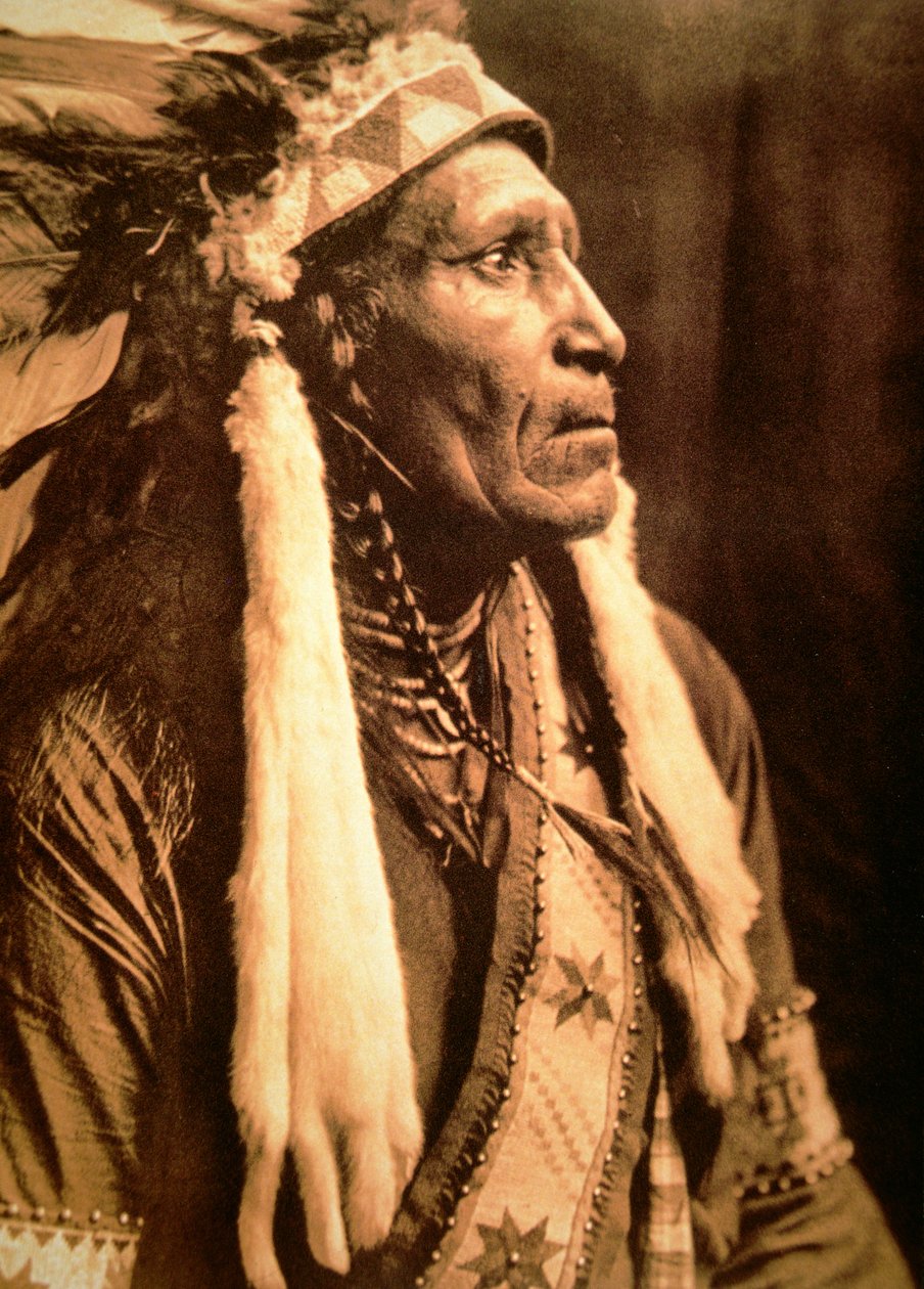 "Cobertor de Corvo" (foto a p/b) de Edward Sheriff Curtis