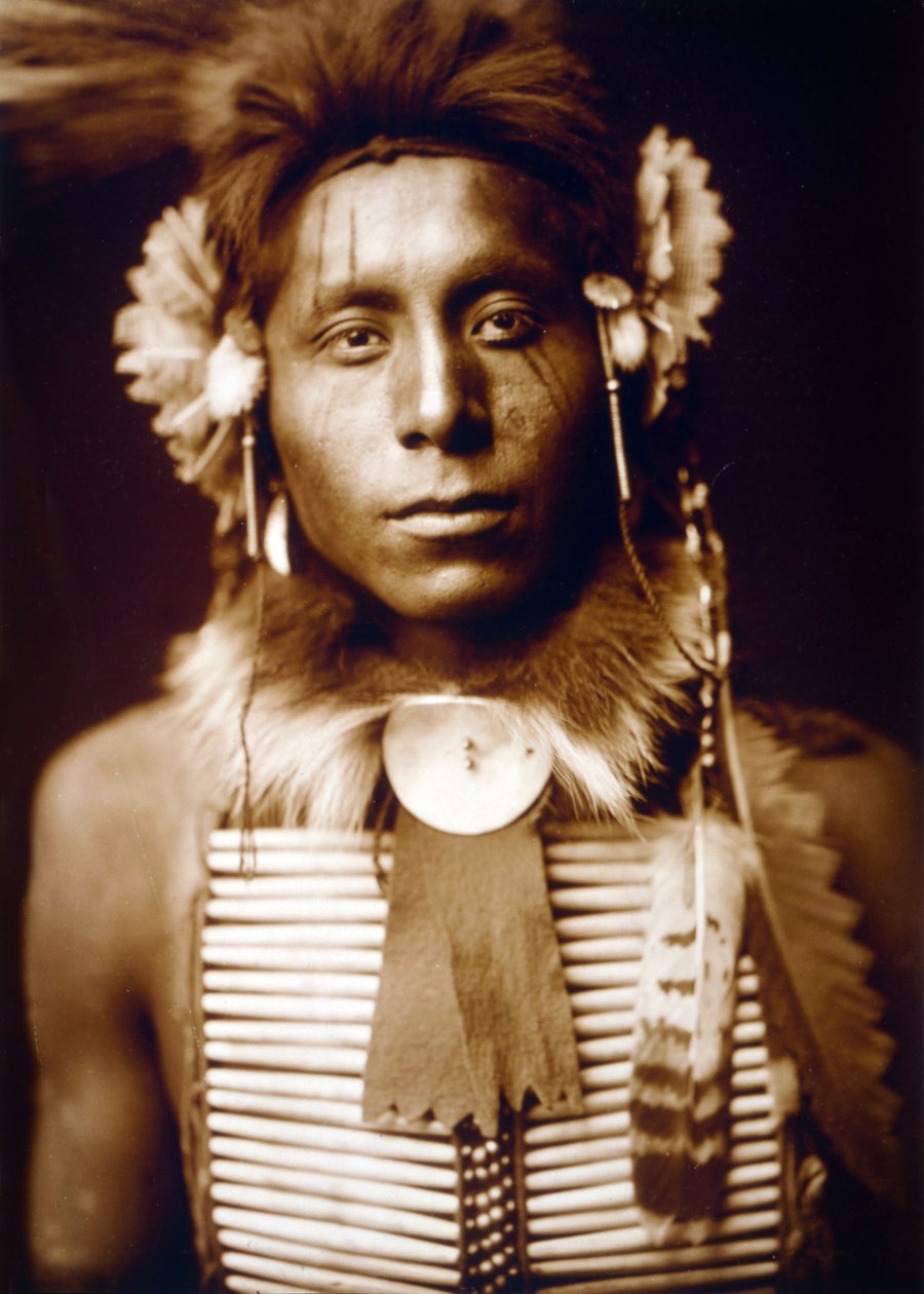 Águia Sentada, Homem Corvo, c. 1905, foto Edward S. Curtis de Edward Sheriff Curtis