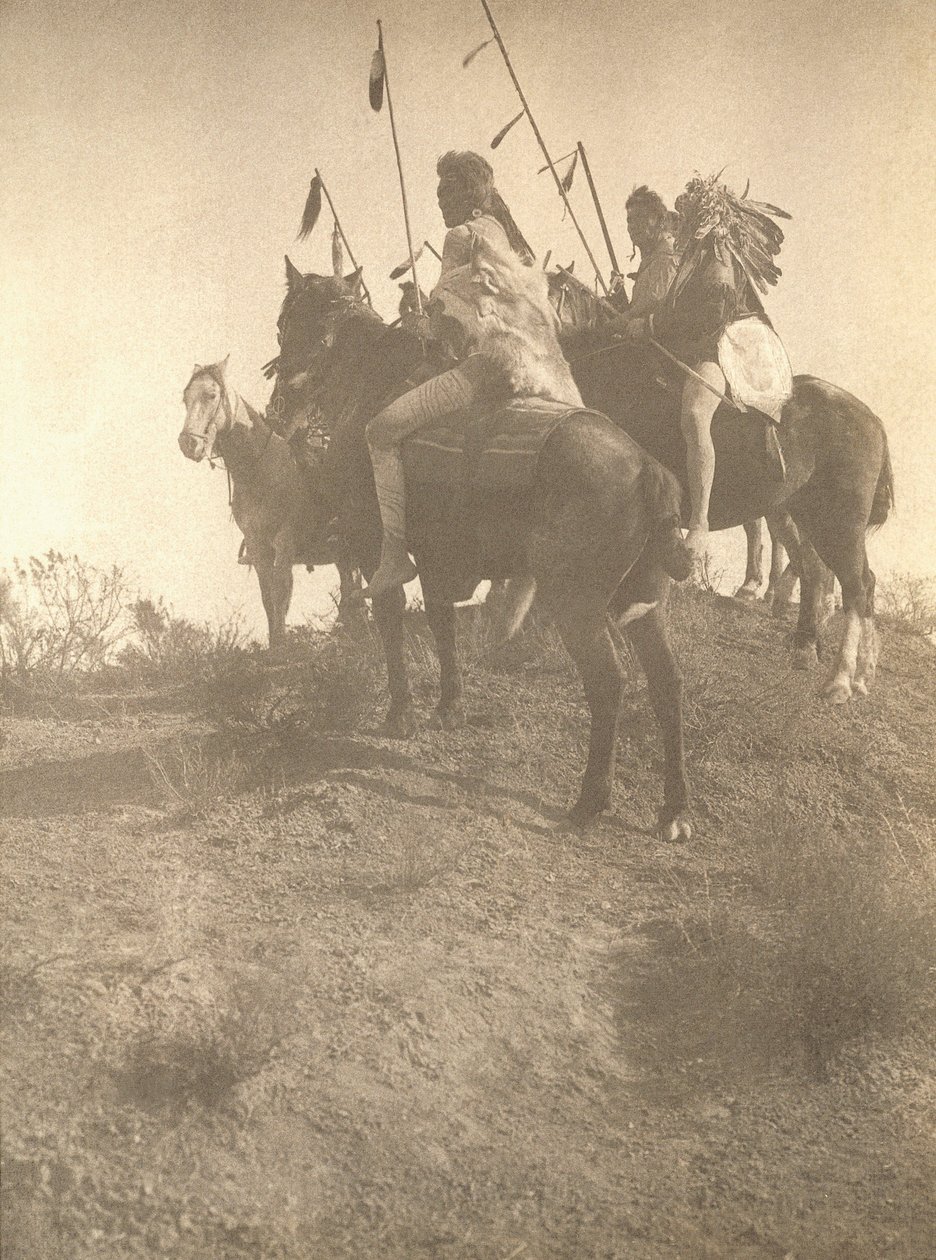 Spirit of the Past (impressão em platina sobre papel de textura pesada) de Edward Sheriff Curtis
