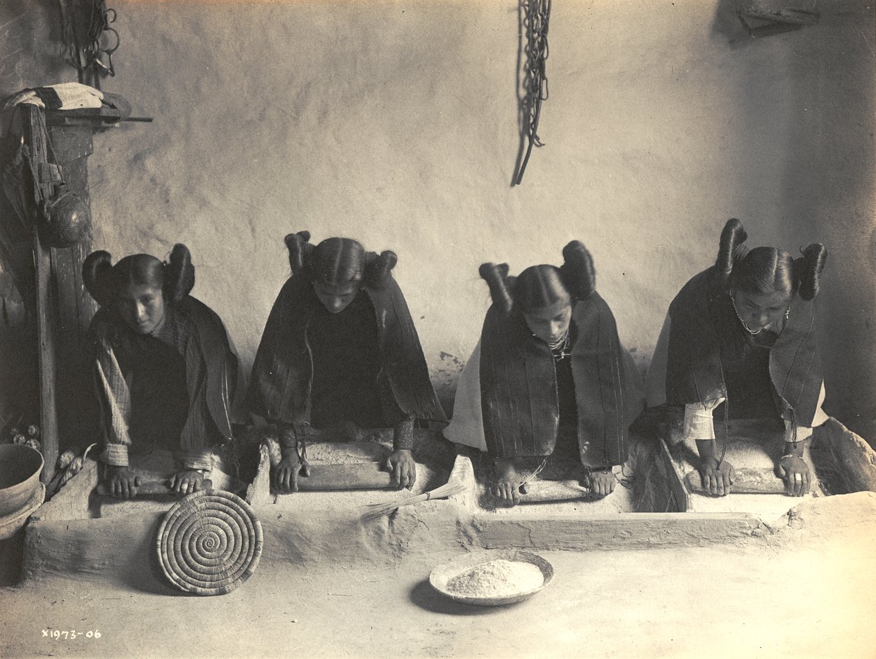 O Canal Mealing - Hopi por Edward S. Curtis de Edward Sheriff Curtis