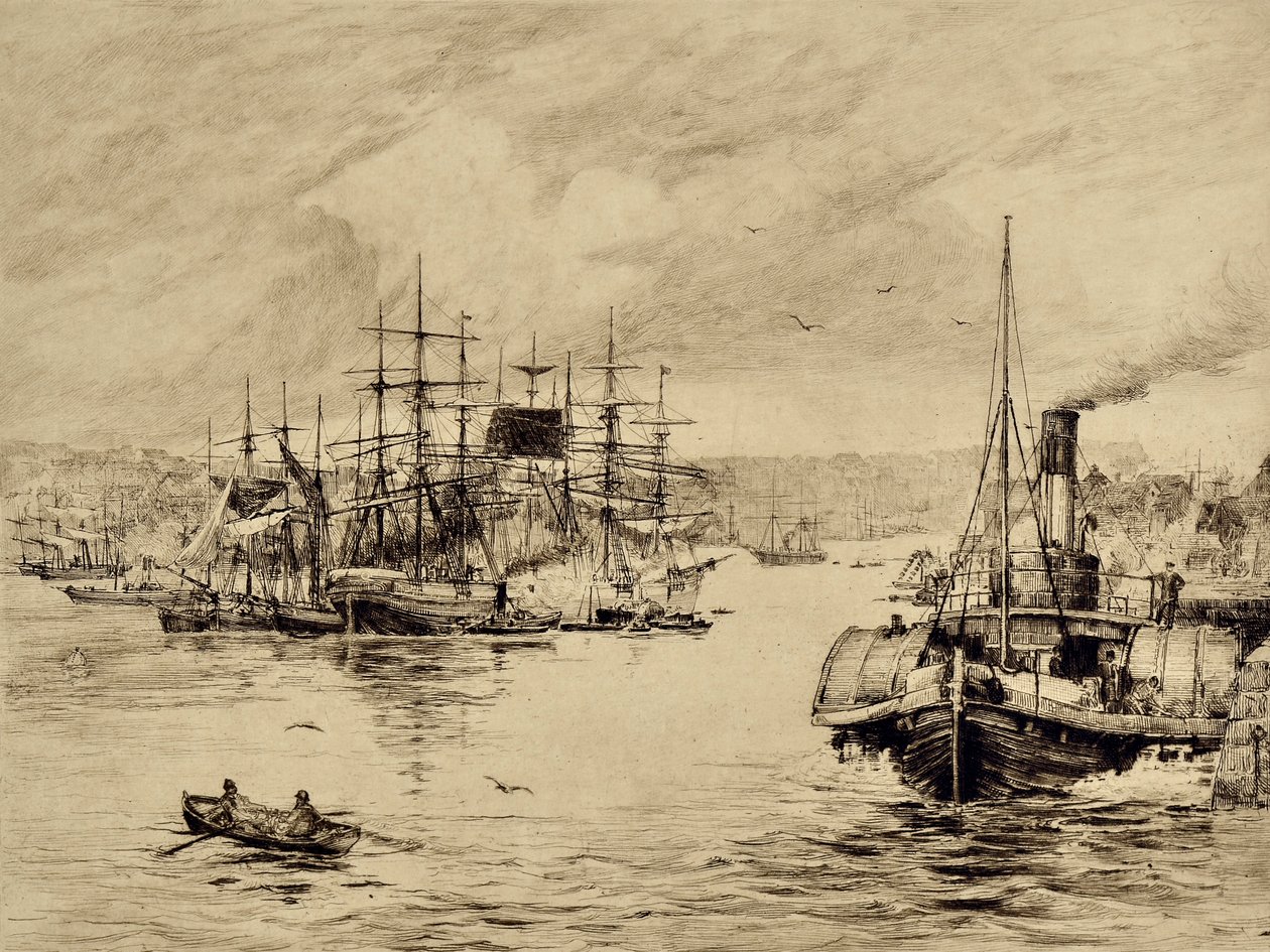 The Tyne: At Shields, c.1880 (gravura) de Edward Slocombe