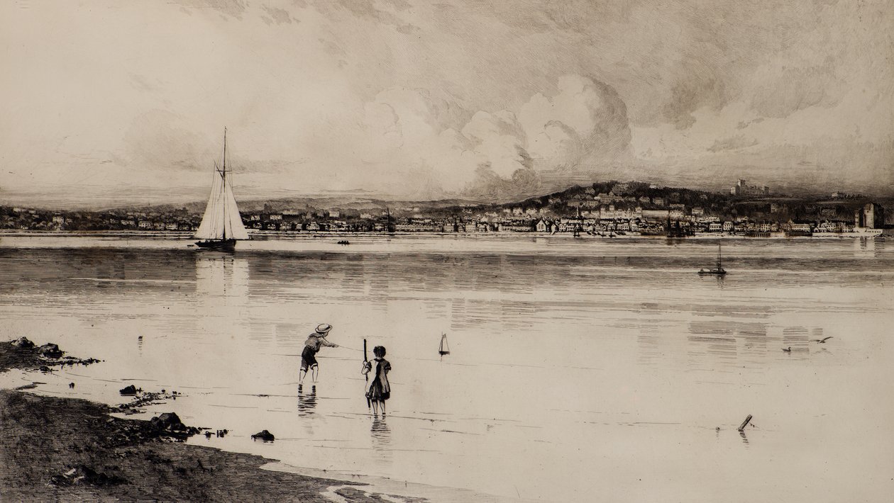 Ferry Broughty de Tayport (gravura) de Edward Smith Hodgson