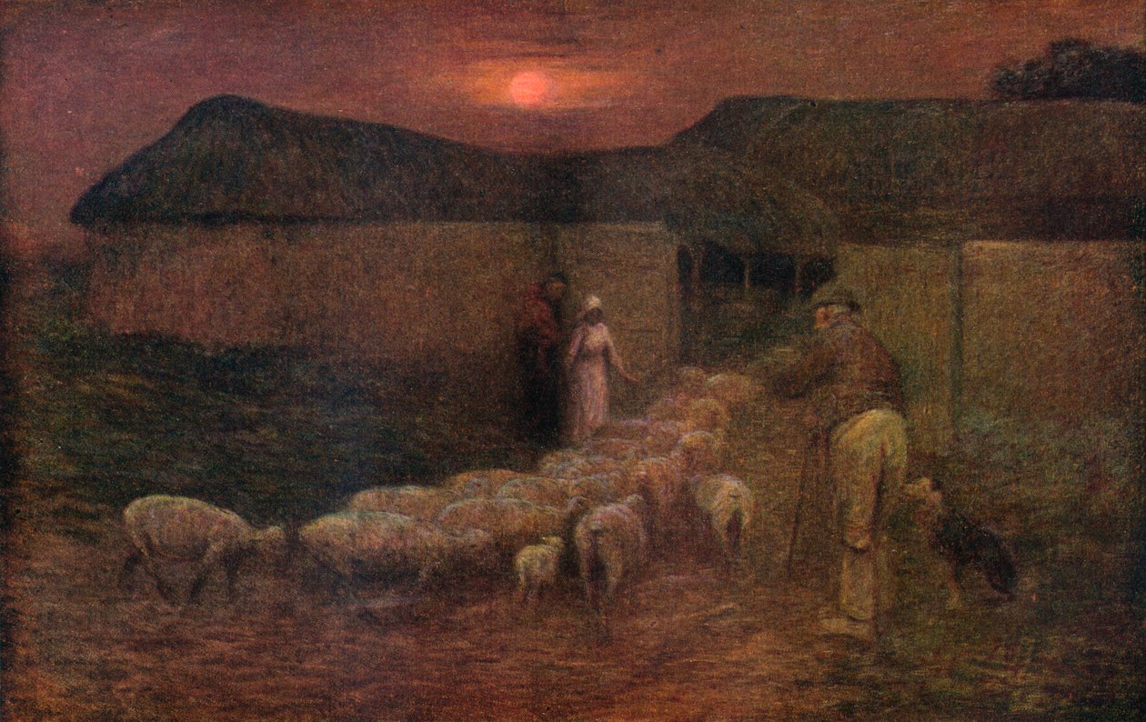 Tempo de dobragem, c1900, 1918 de William Edward Stott