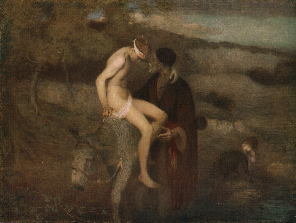 O bom samaritano, c1890, c1930. de William Edward Stott