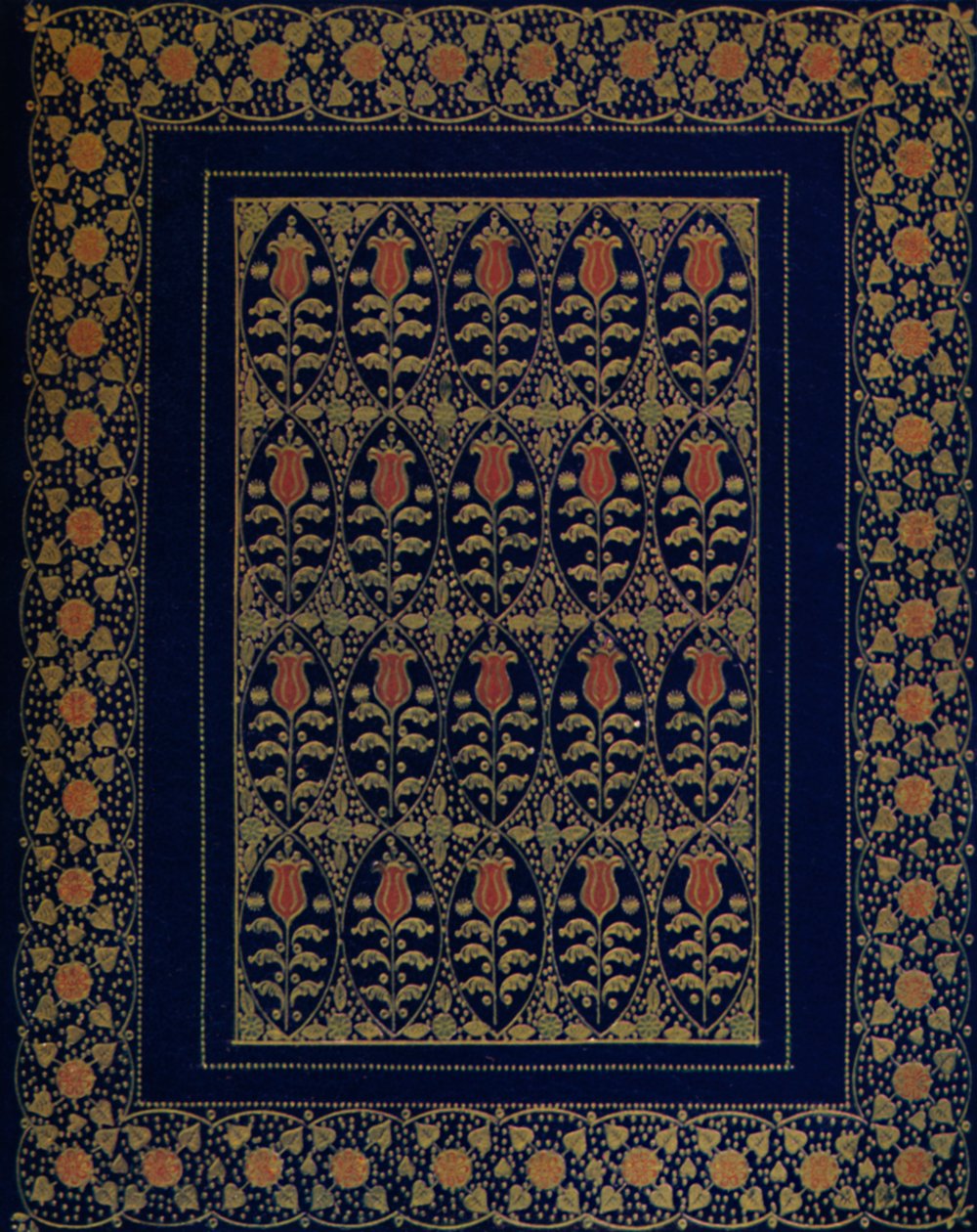 Encadernação em Marrocos Azul com Embutimento e Ferramentas de Ouro, 1914 de Edward Sullivan