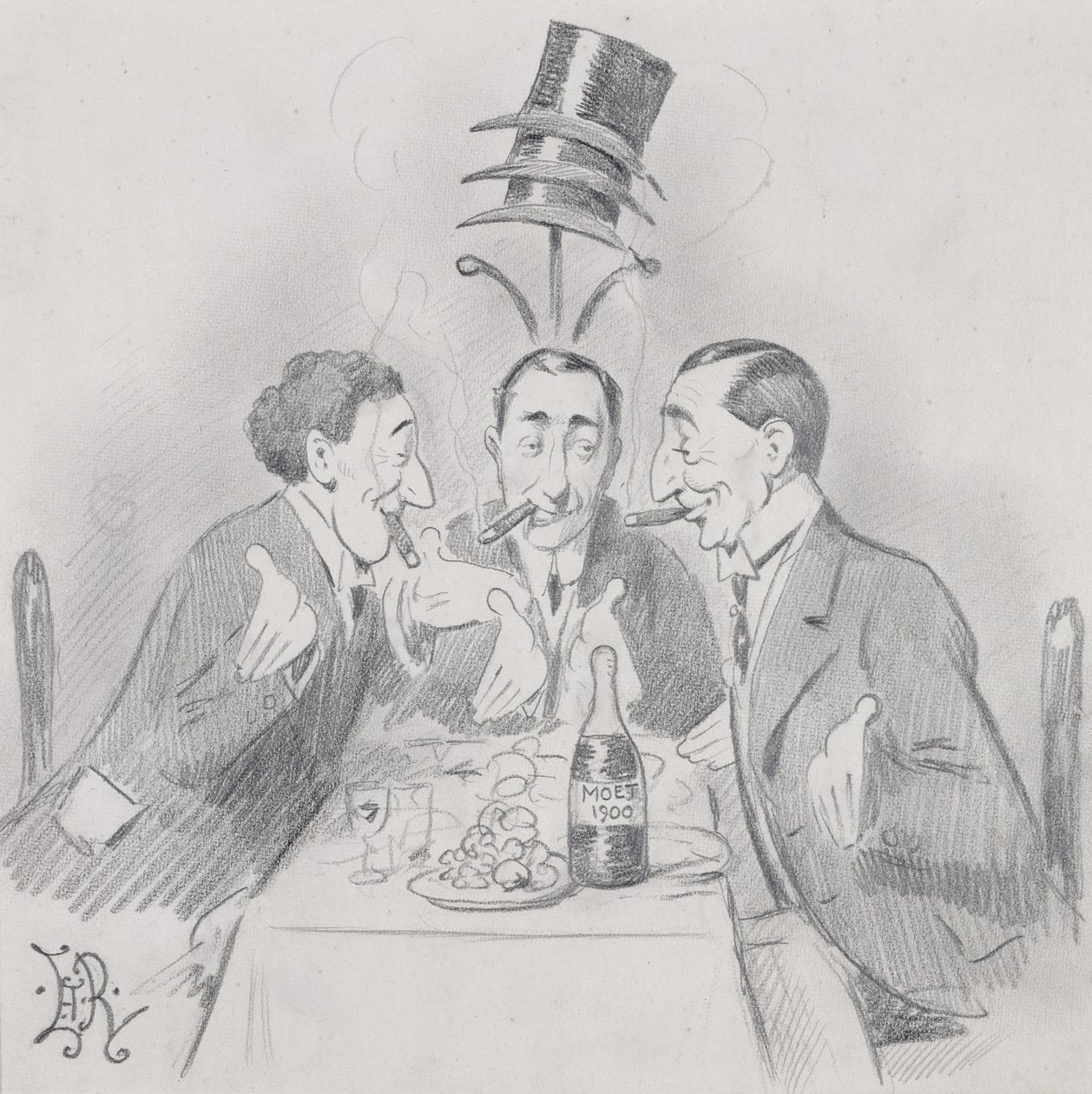 Um almoço comemorado um Trois (The Three Isaacs) 1900 de Edward Tennyson Reed