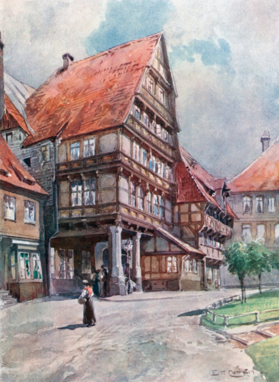 Hildesheim (litografia a cores) de Edward Theodore Compton