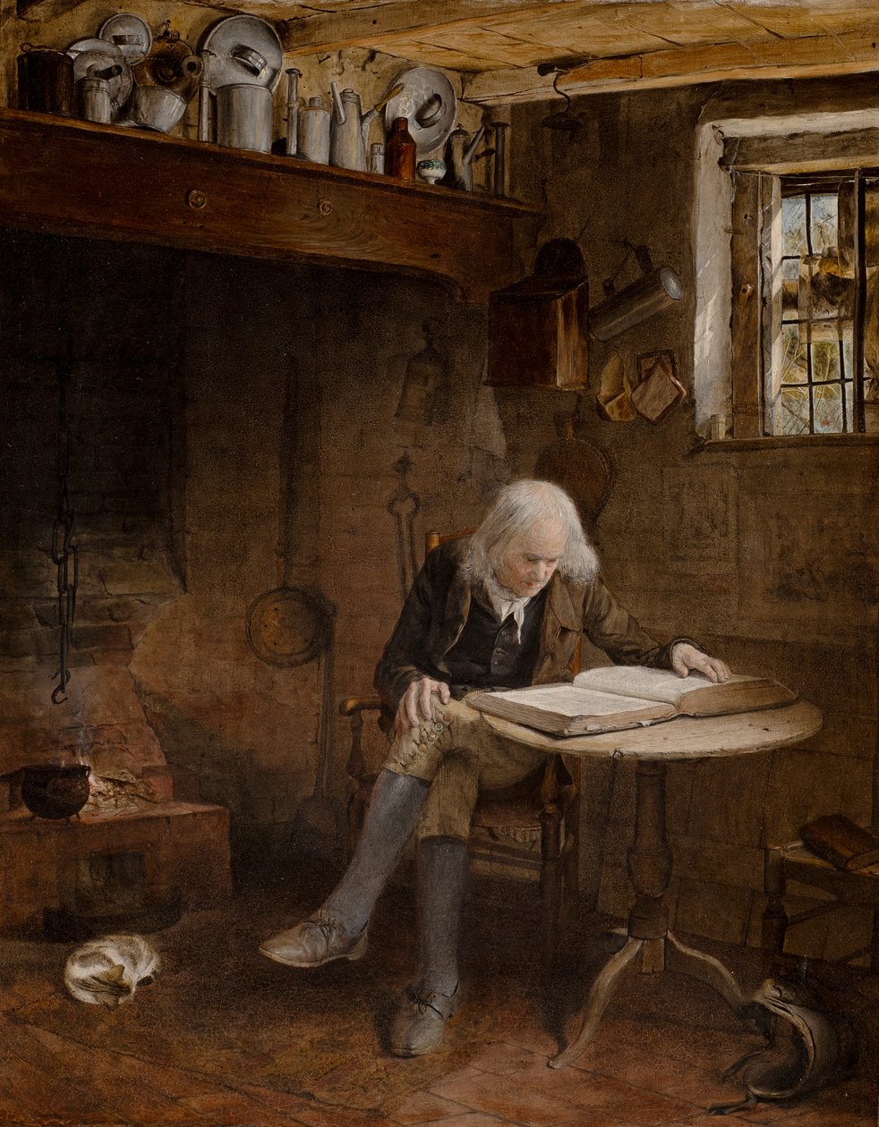 Meditação (óleo sobre tela) de Edward Thompson Davis