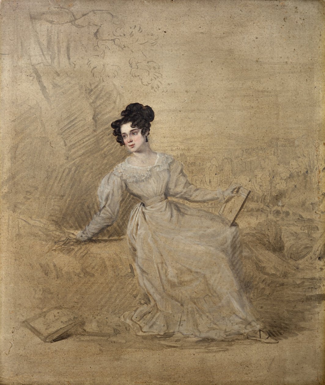 Retrato de Jane Moresley de Edward Villiers Rippingille