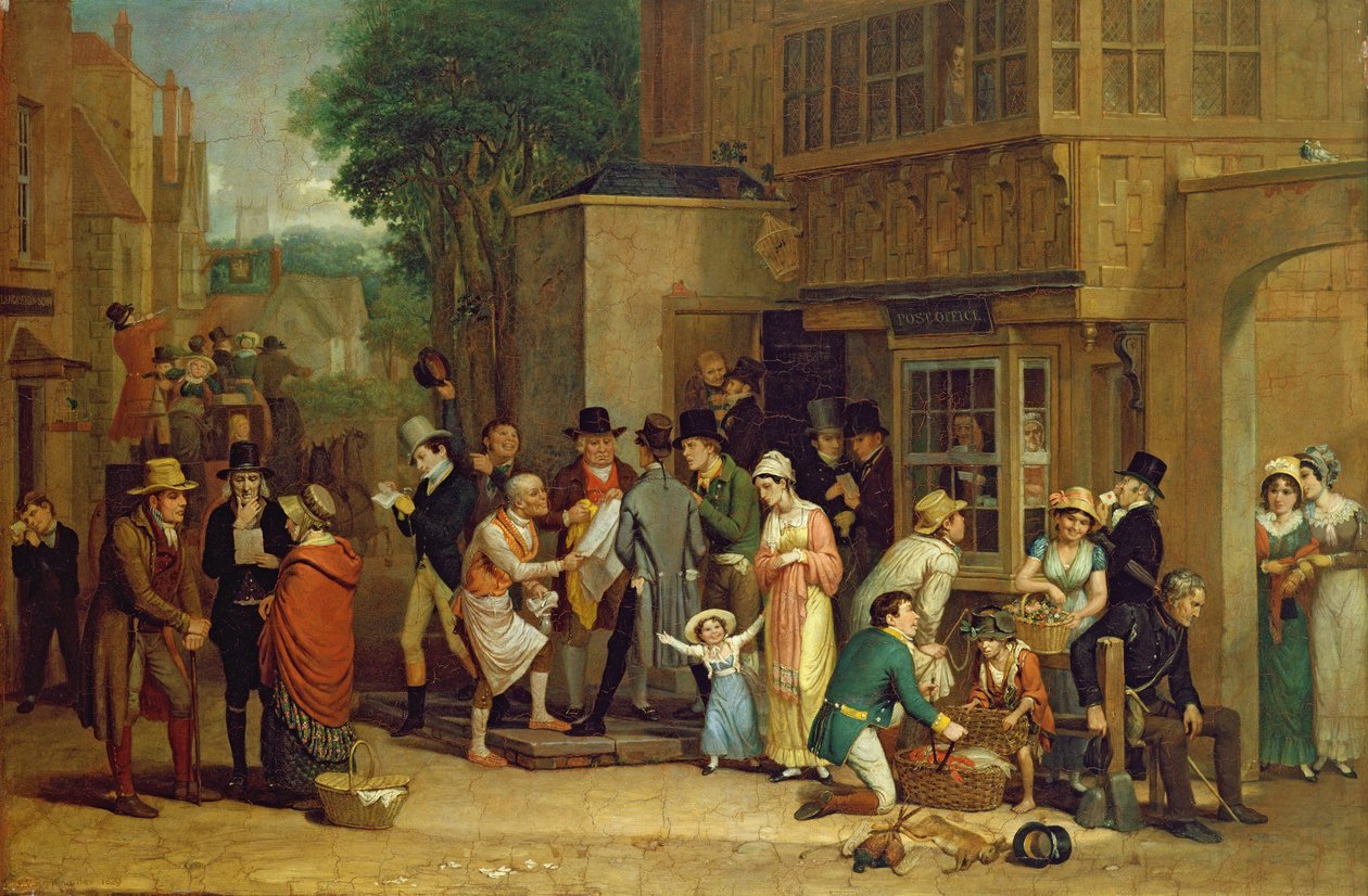 Os Correios (óleo sobre tela) de Edward Villiers Rippingille