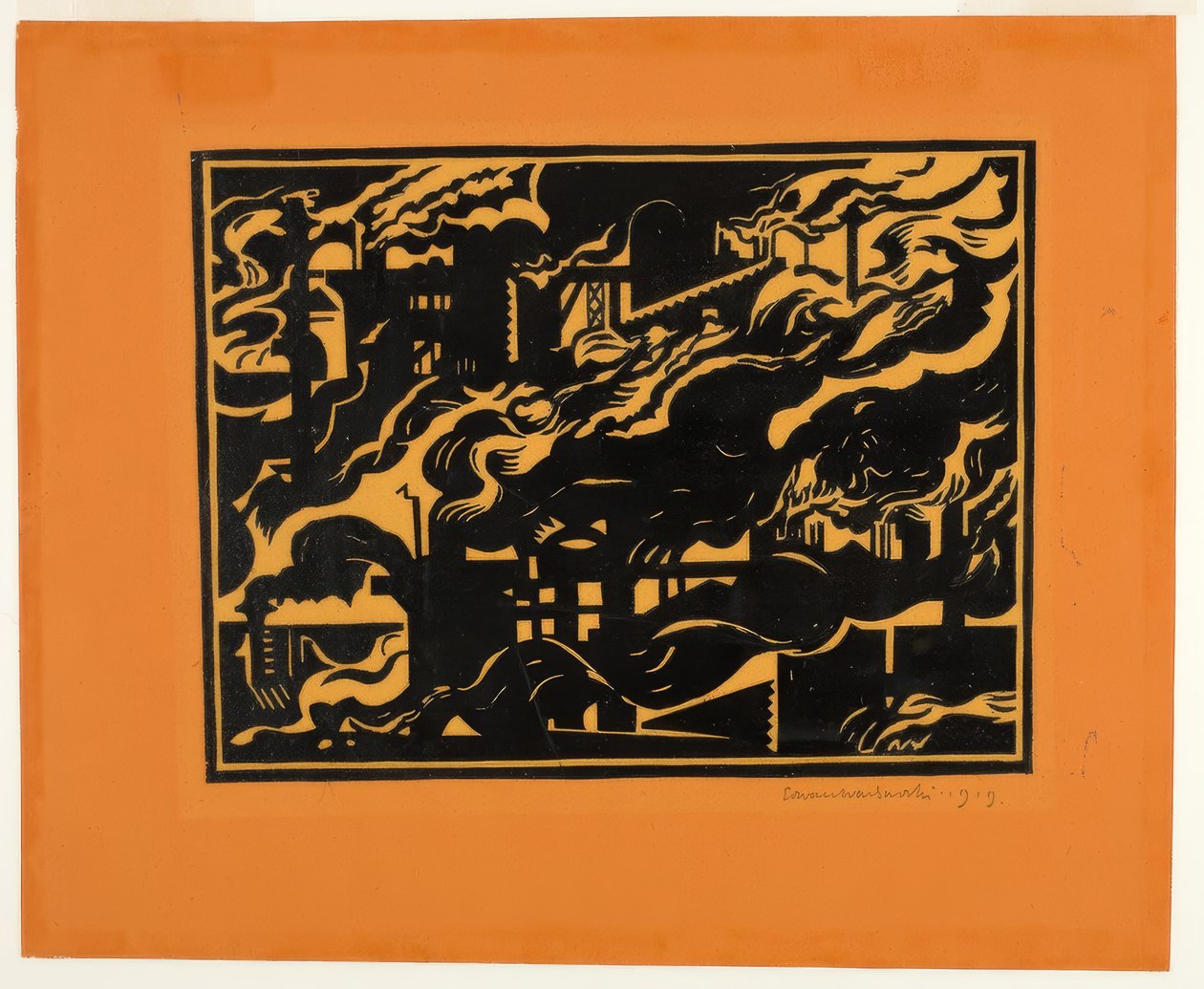 Altos-fornos II de Edward Wadsworth