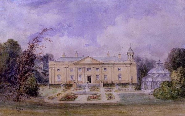 Uma Casa de Campo Clássica com Jardim Formal e Conservatório de Edward West