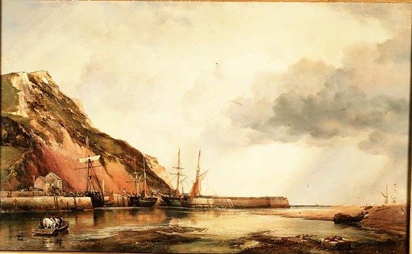 Axmouth Harbour, Devon-Low Water de Edward William Cooke
