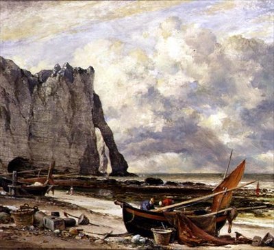 Etretat, Praia com Arco de Edward William Cooke