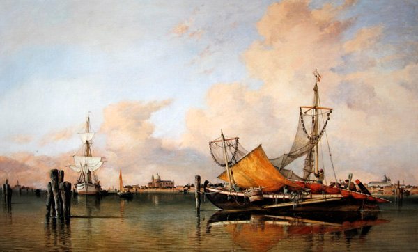Noite antes do mau tempo na lagoa, Veneza de Edward William Cooke