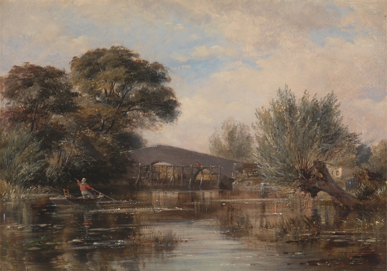 Ponte Godstow perto de Oxford de Edward William Cooke