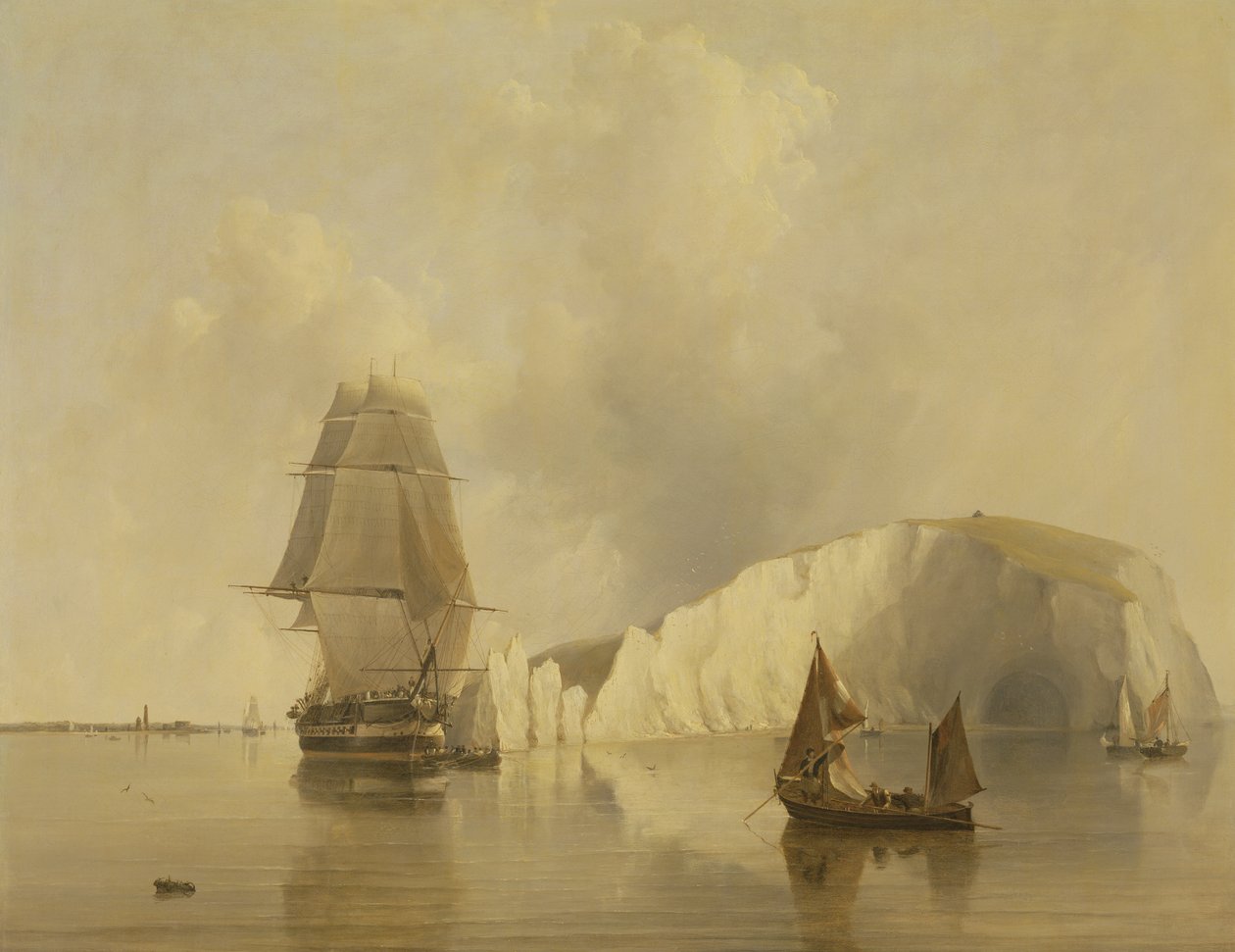Fora das agulhas, ilha de Wight de Edward William Cooke